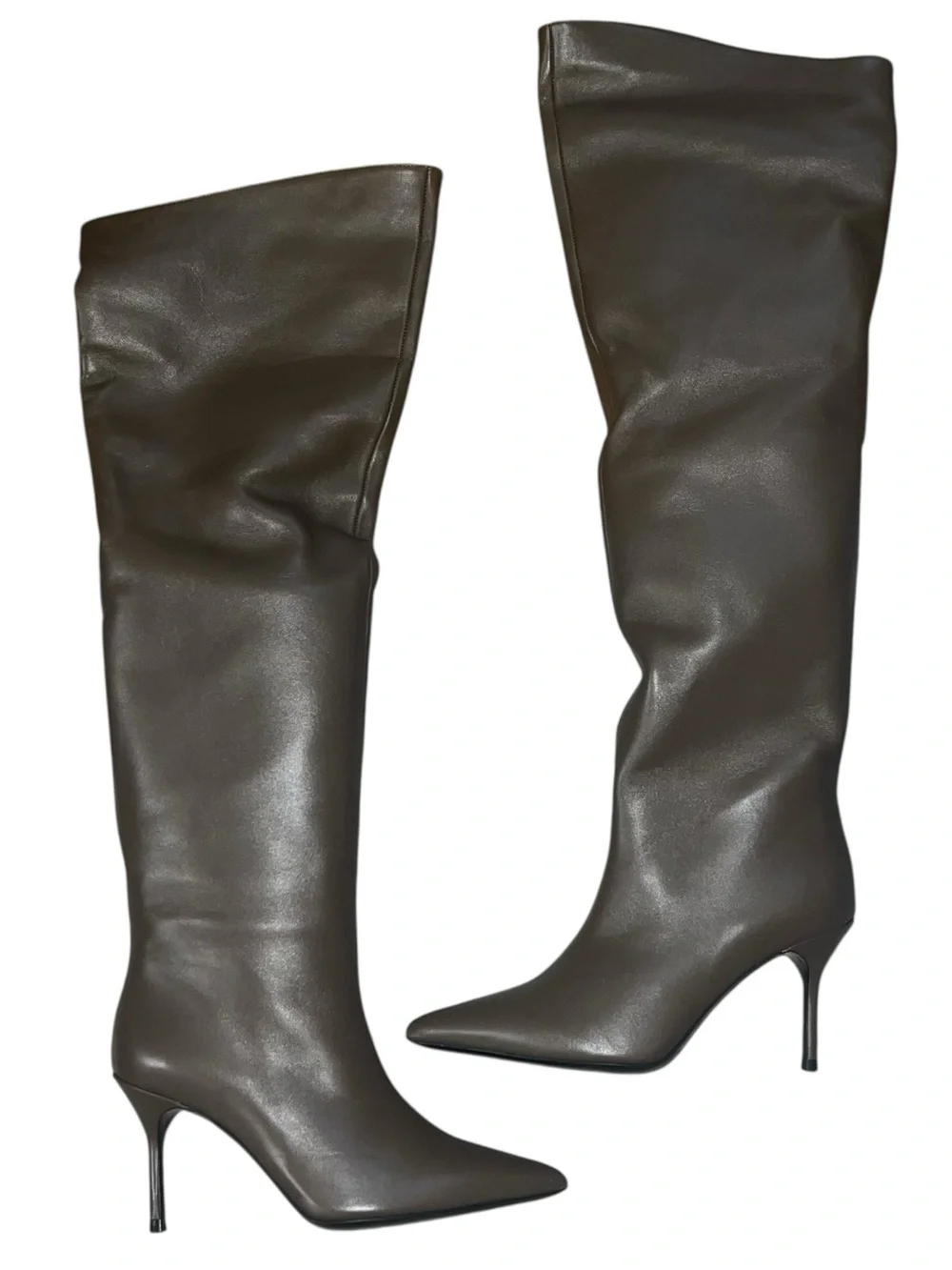 NEW NIB STAUD Sebastian Over The Knee Boots In Truffle Leather